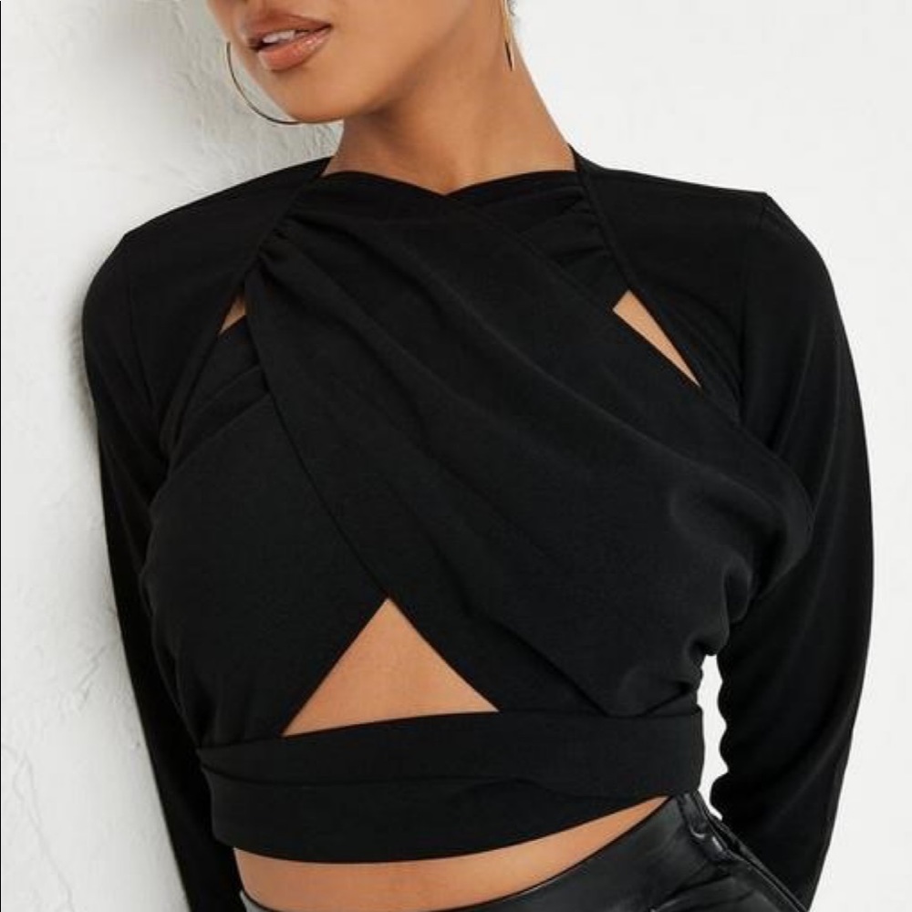 Black Wrap Top